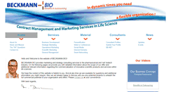 Desktop Screenshot of beckmann-bio.com